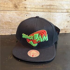 Mitchell & Ness Black Space Jam Logo Retro Snapback